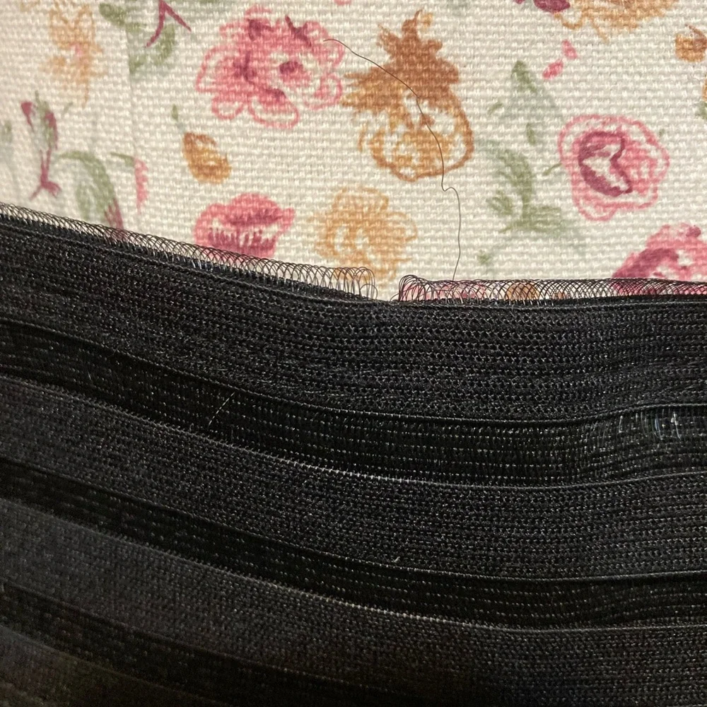Black cute fun short mini torrid skirt lined w/striped sheer overlay Halloween?? - Picture 4 of 7